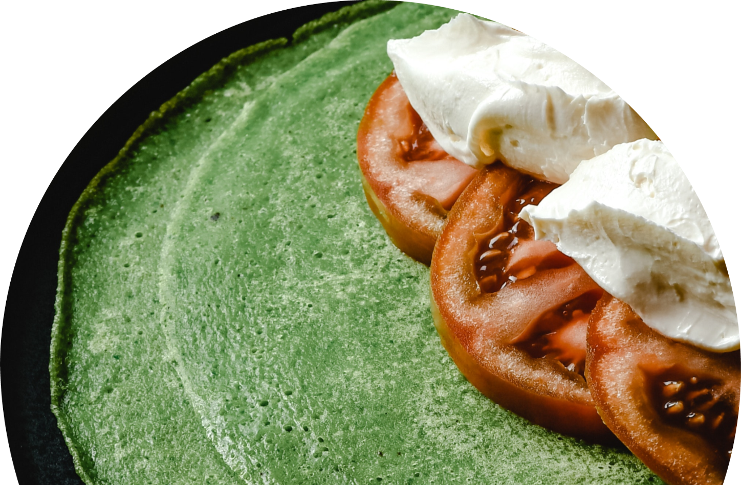 Crêpes salées à la baselle et au moringa